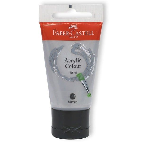 Tuýp Màu Vẽ Acrylic 30ml Silver (bạc) Faber 183011
