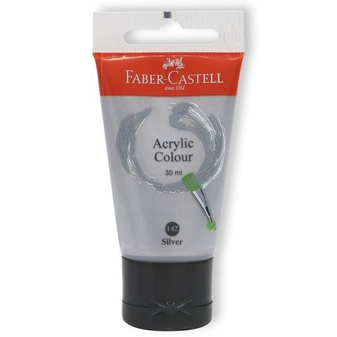 Tuýp Màu Vẽ Acrylic 30ml Silver (bạc) Faber 183011