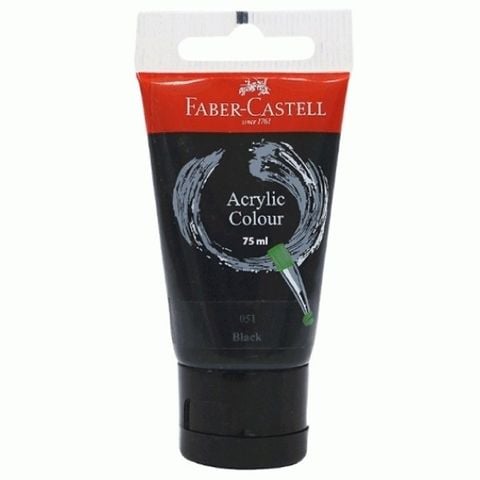 Tuýp Màu Vẽ ACRYLIC 75ML BLACK (Đen) Faber 187599