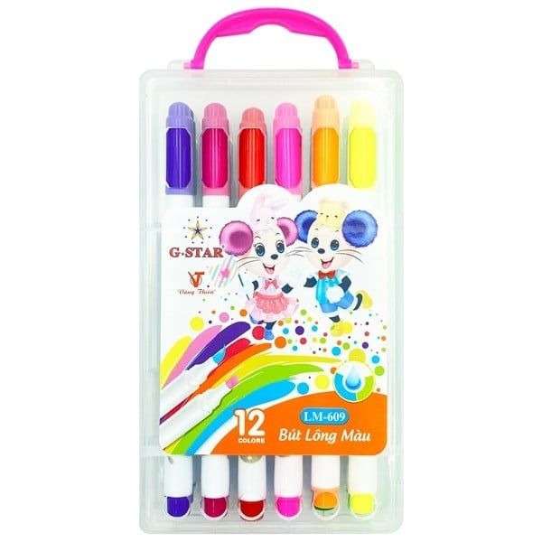Hộp Bút Lông 12 Màu Gstar 609-12 HT