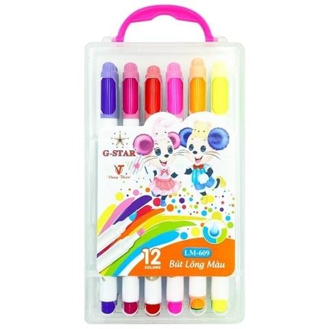 Hộp Bút Lông 12 Màu Gstar 609-12 HT