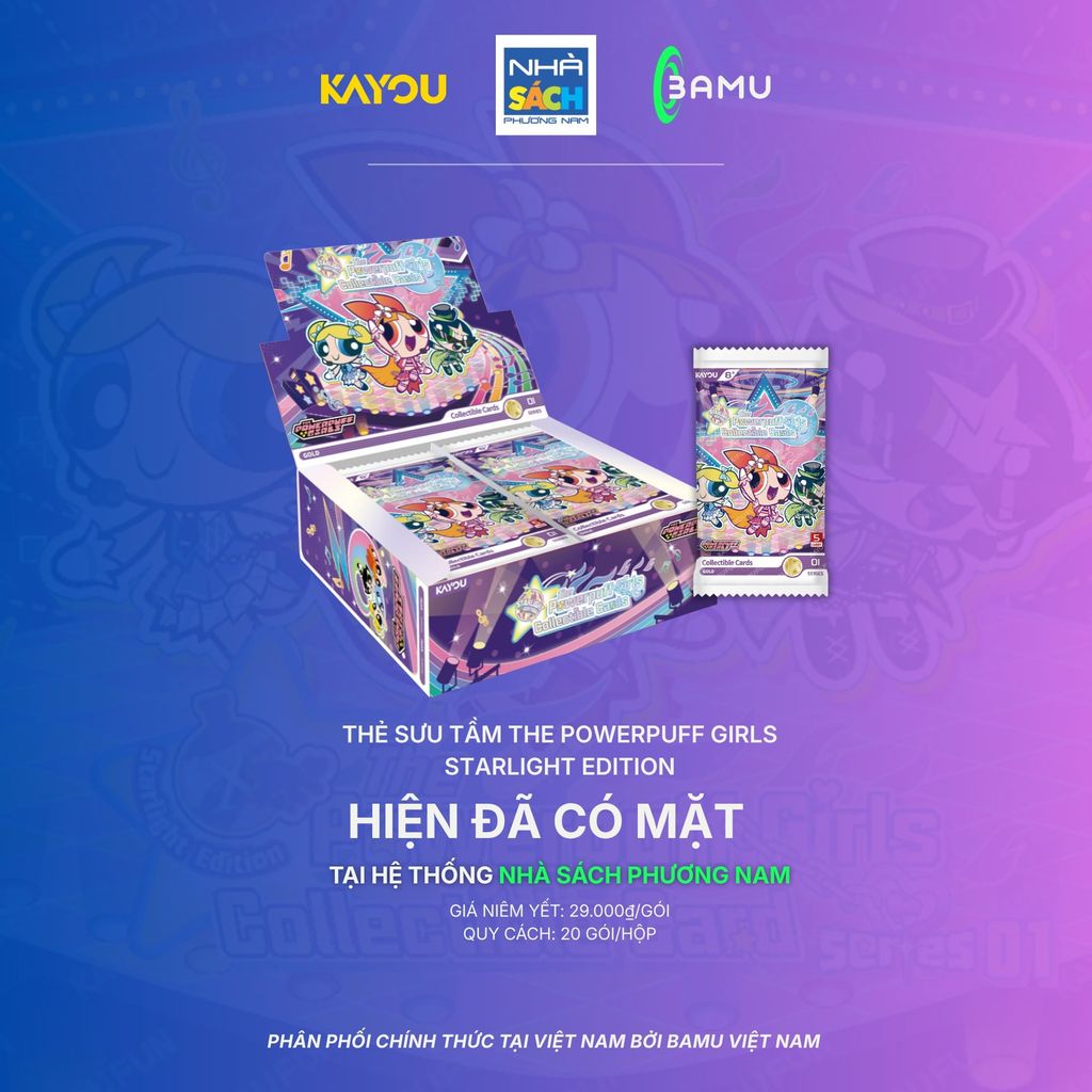 Kayou Hộp Thẻ Sưu Tầm The Powerpuff Girls – Ánh Sao – 001 – Series 1 HH00075 (Bamu)
