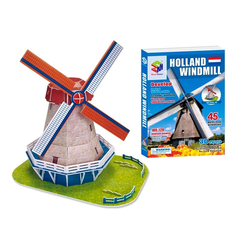 Mô Hình 3D Cối Xoay Gió Hà Lan 9732