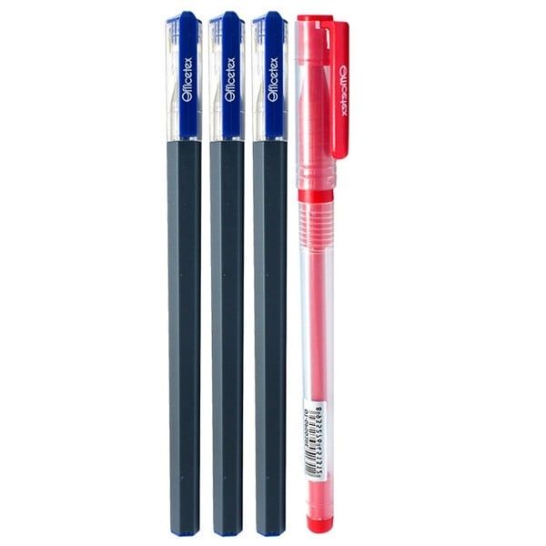 Combo 3 Bút Gel Mực Xanh OT-GP005BU + Tặng 1 Bút Nước OT-GP003RE