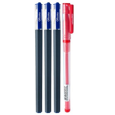 Combo 3 Bút Gel Mực Xanh OT-GP005BU + Tặng 1 Bút Nước OT-GP003RE