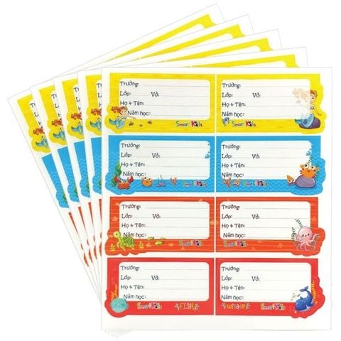 Nhãn Vở  Mermaid SK-LP202 (40 Nhãn)