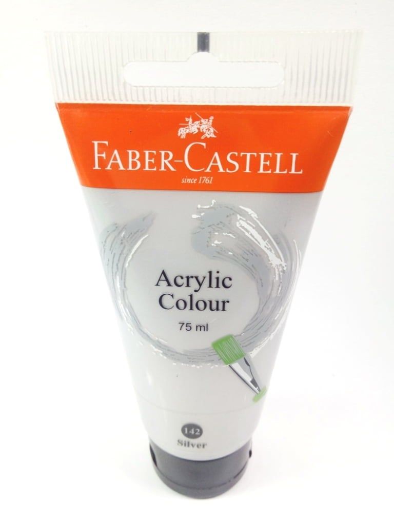 Tuýp màu vẽ Acrylic 75ML SILVER (Bạc) Faber 187511