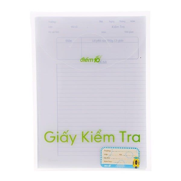 Giấy Kiểm Tra  TP-GKT 05 Kẻ Ngang