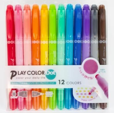 Bút Trang Trí 2 Đầu Tombow PLAY COLOR DOT - Bộ 12 Màu GCE-011