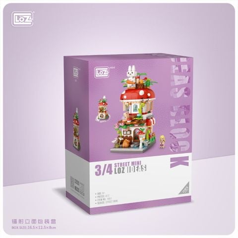 ĐỒ CHƠI LẮP RÁP NHÀ NẤM 125X80X165MM