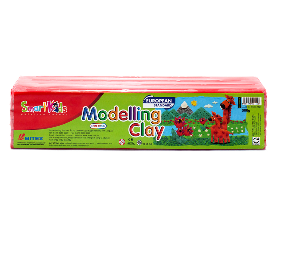 Sáp nặn dạng khối bọc Plastic 500g / 1 màu - SK-P500R