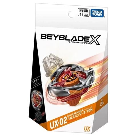 Beyblade X Con Quay UX-02 Starter Hells Hammer 3-70H 914488 (VTA)