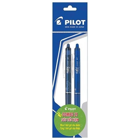 Combo 21: Mua 1 Bút Gel Xóa Được Frixion 0.7mm Mực Xanh + Tặng 1 Bút Mực Xanh Đen