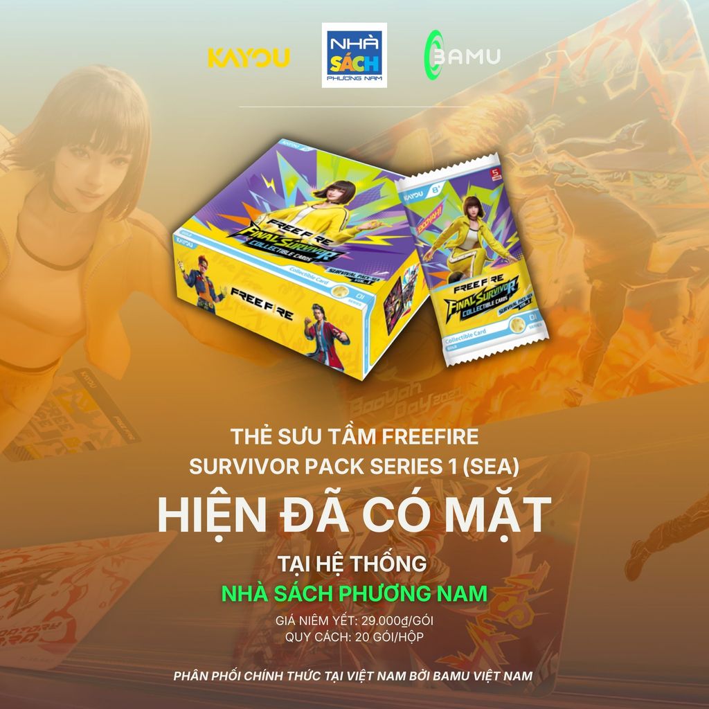Kayou Hộp Thẻ Sưu Tầm Free Fire Người Sống Sót Cuối Cùng Gói Sinh Tồn HH00012 (Bamu)