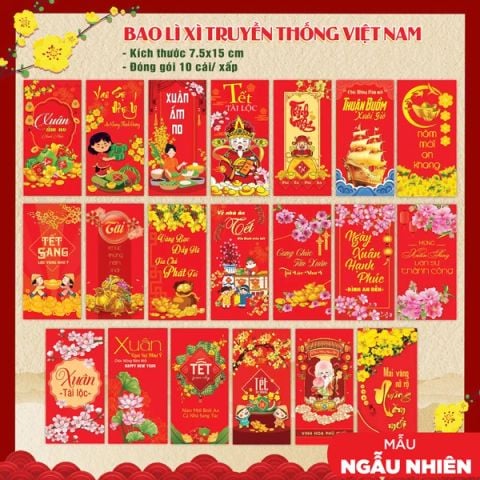 BAO LÌ XÌ LỚN X/10 (QC G.LONG) - GIAO MẪU NGẪU NHIÊN