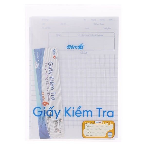 Giấy Kiểm Tra TP-GKT01 (4 Ôly Vuông)