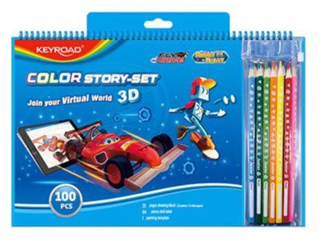 Viết Chì Màu 12 Cây Kèm Giấy Dính Keyroad KR971811