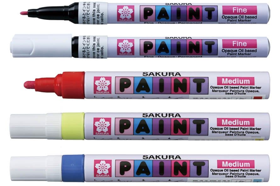 Sakura - Bút Sơn, Ngòi Đại 2.0mm, Màu Đỏ