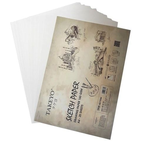 Giấy Vẽ 20 Tờ Takeyo A4 8734 HT
