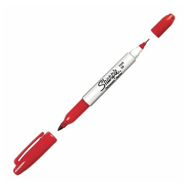Bút Lông Dầu SHARPIE TWIN TIP 32202 - Đỏ