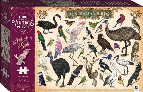 1000-piece Vintage Puzzle: Australian Birds