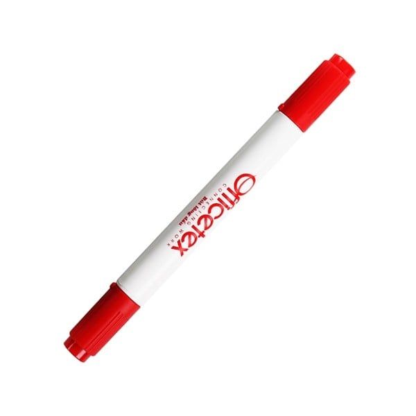 Bút Lông Dầu Mực Đỏ - OT-PM001RD- 2 Đầu