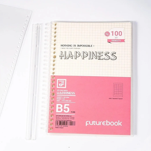 Futurebook - B890 - Sổ Còng Nhựa B5 Happiness 120Tr (Cr) (Thkg0069)