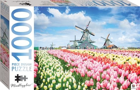 1000 piece Jigsaw:Dutch Windmills, Netherlands