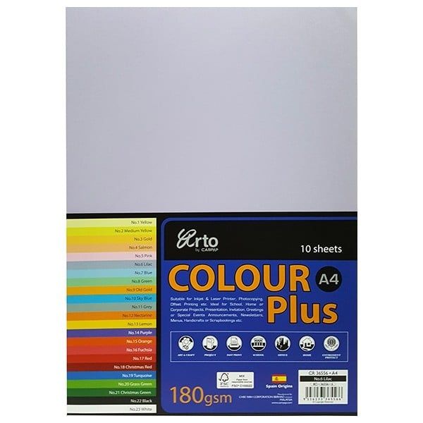Tập Giấy Màu SPAIN 10Tờ -A4-180GSM CR36556