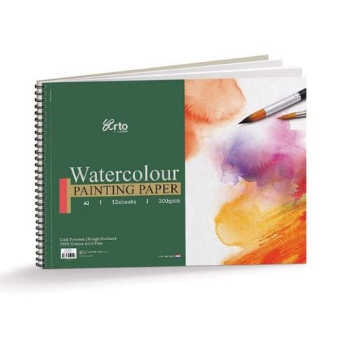 Tập GIấy Vẽ Màu Nước Water Color CR36208 300 gsm Khổ A3