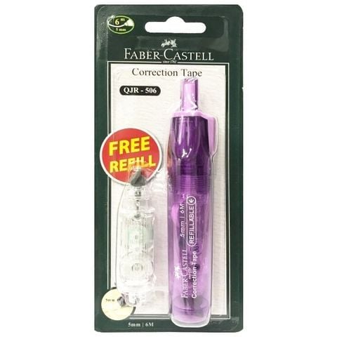 Bút Xoá Kéo Bấm QJR 506-6M - Purple + 1 Refill