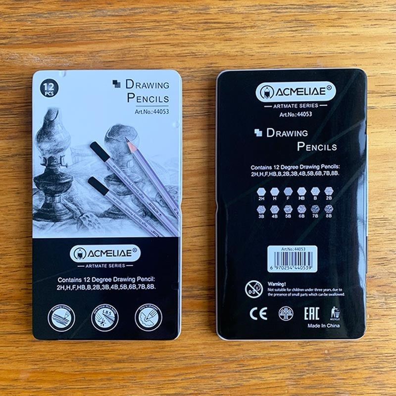Viết Chì Gỗ Mỹ Thuật Hộp Thiếc 12 Cây 44053 Acmeliae