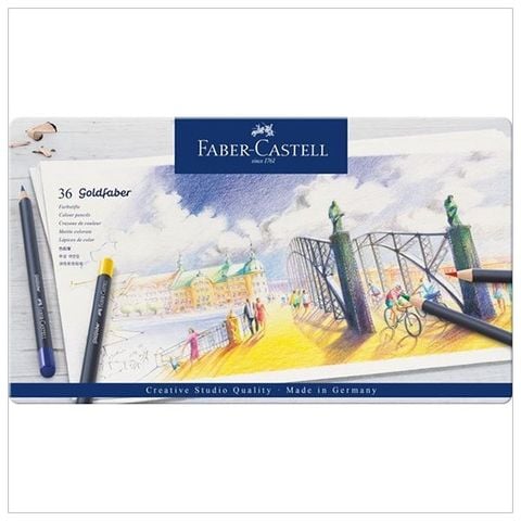 Faber Chì Màu GOLDFABER -36 Màu 114736 (Hộp Thiếc)