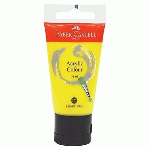 Tuýp Màu Vẽ Acrylic 75ML YELLOW PALE (Vàng Nhạt) Faber 187507