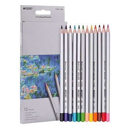 Bộ Chì Tô 12 Màu Khô Cao Cấp RAFFINE 7100-12CB (Hộp Giấy)