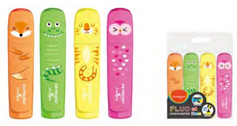 Vỉ 4 Viết Highlight Hoạt Hình Keyroad  KR972176