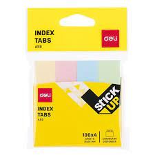 DELI EA11002 Giấy Phân Trang 4 Màu-Túi Treo (12C/H)