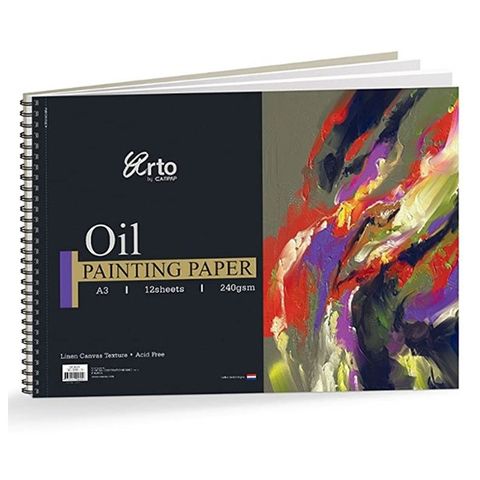 Tập GIấy Vẽ Sơn Dầu 12 Tờ Cứng Khổ A3 CR36220