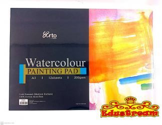 Tập GIấy Vẽ Màu Nước Water Color 200gsm 12 tờ Khổ A3
