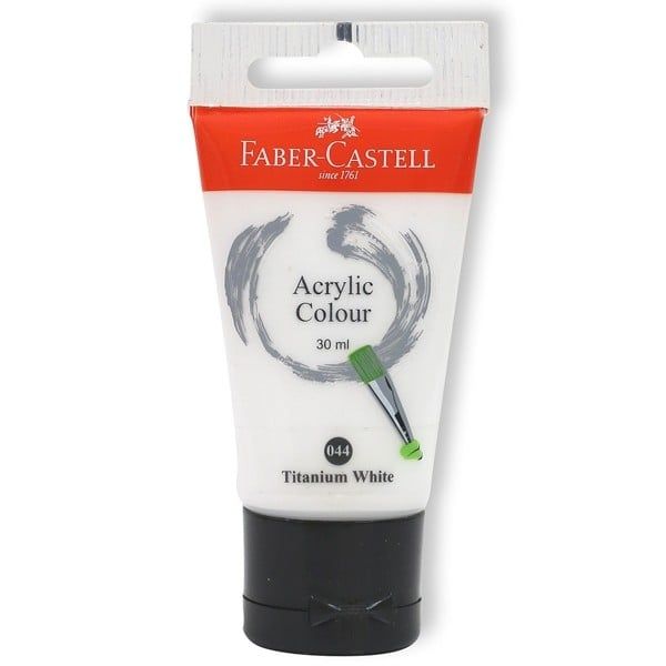 Tuýp Màu Vẽ Acrylic 30ml Titanium White (Trắng Titan) Faber 1183001
