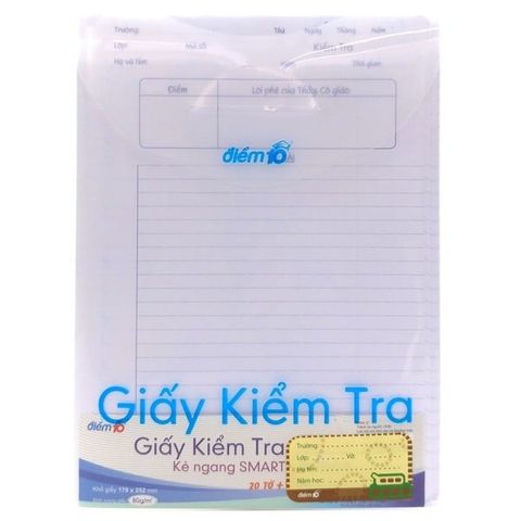Giấy Kiểm Tra TP-GKT06 Kẻ Ngang Smart (TL)