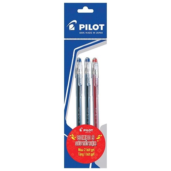 Combo 09: Mua 2 Bút Gel G-1 Mực Xanh +  Tặng 1 Bút Gel G-1 Mực Đỏ