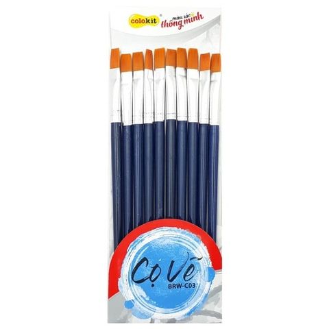 Vỉ 10 Cây Cọ Vẽ Colokit BRW-C03 (TL)