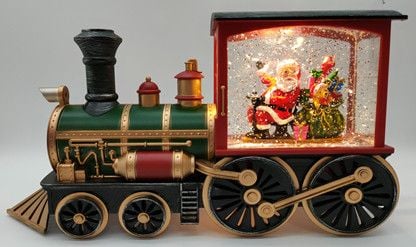 Đèn Led Thủy Tinh Để Bàn/Xe Lửa Wdl-2110 Noel