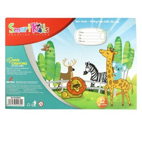 Sáp 12 Màu Jumbo Khay Nhựa SK-CRJB004
