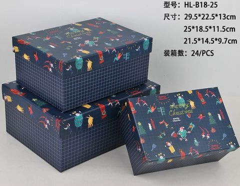Hộp Quà Chữ Nhật Trung Hl-B18-25M Noel