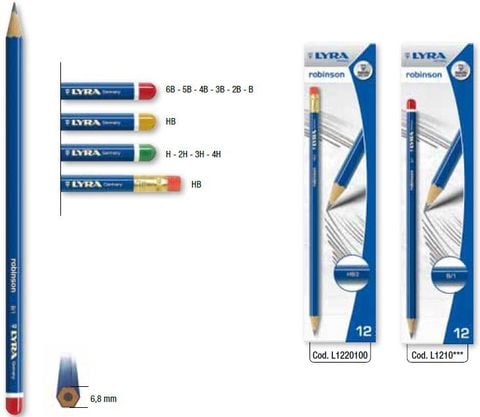 Bút chì đen Lyra Robinson HB 1210100