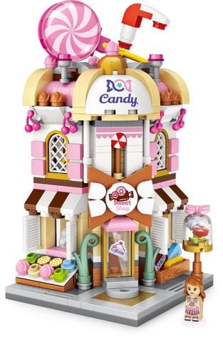 ĐỒ CHƠI LẮP RÁP CỬA HÀNG KẸO 125X80X165MM