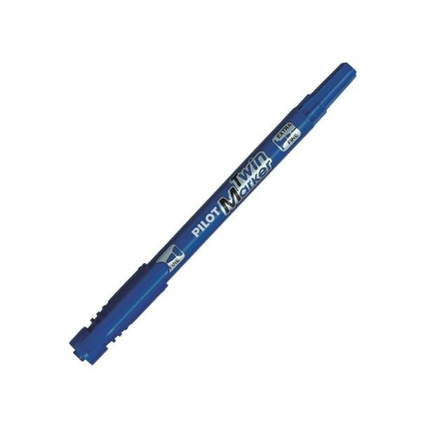 Bút Pilot Lông Dầu Twin Marker Ngòi 0.8 - 2mm- Mực Xanh -SCA-TM-L