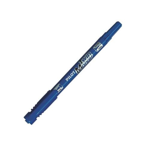 Bút Pilot Lông Dầu Twin Marker Ngòi 0.8 - 2mm- Mực Xanh -SCA-TM-L